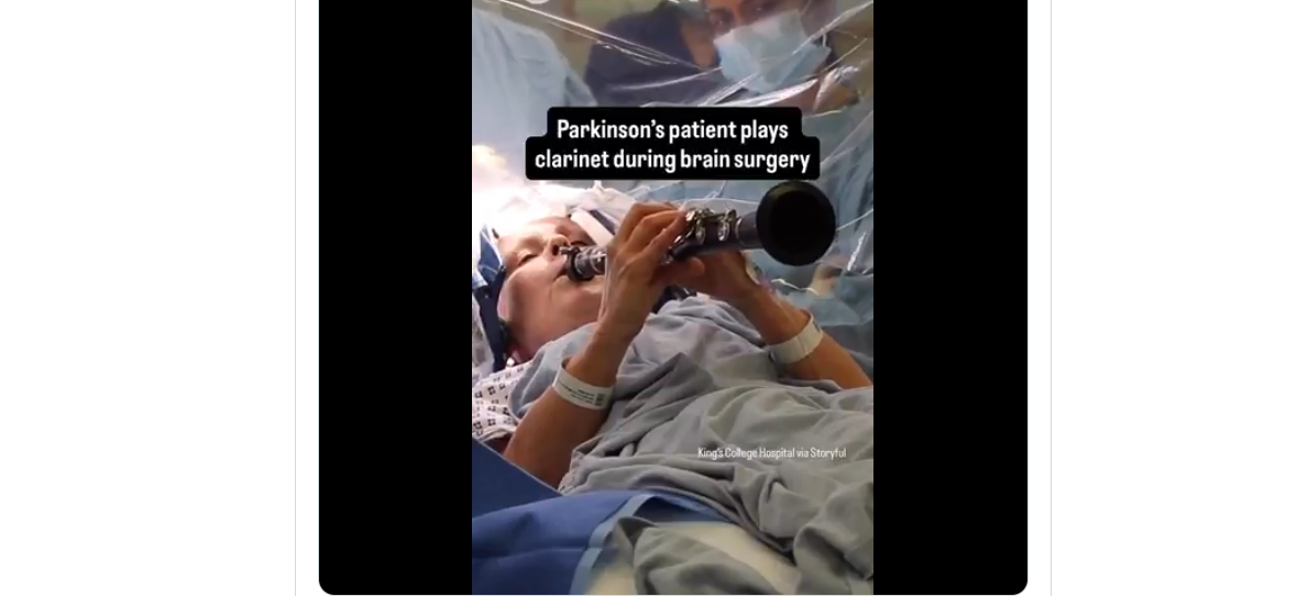Ungewöhnliche Maßnahme: Patientin spielt während ihrer OP Klarinette